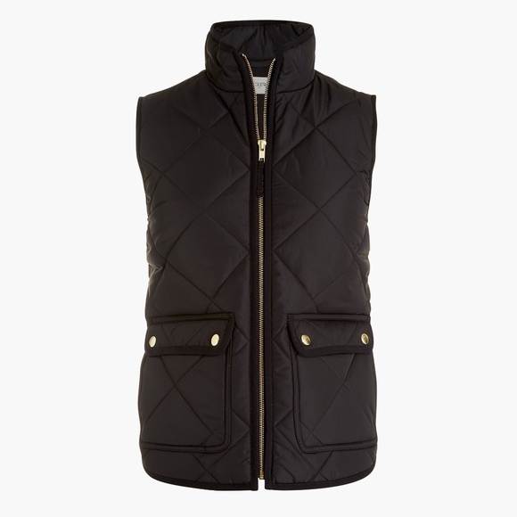 J. Crew Jackets & Blazers - J. CREW BLACK PUFFER VEST WITH SNAP POCKETS